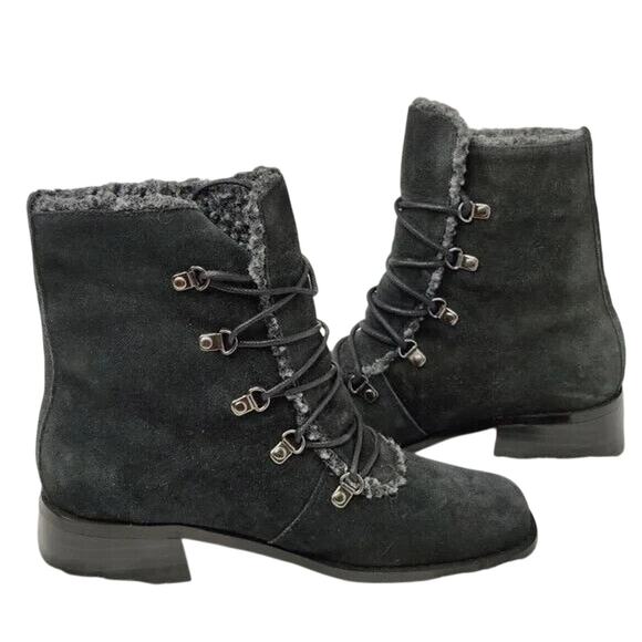 Vintage Black Chunky Y2K Bootie sz US 6 - Picture 4 of 12